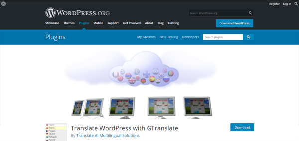 gttranslate wordpress site